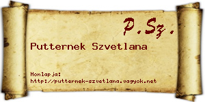 Putternek Szvetlana névjegykártya
